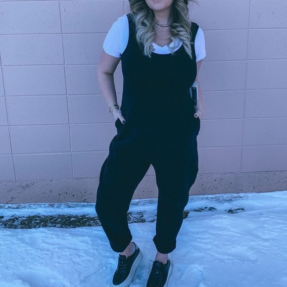 Jane Overalls in Heather In Black - Picture 3 of 4